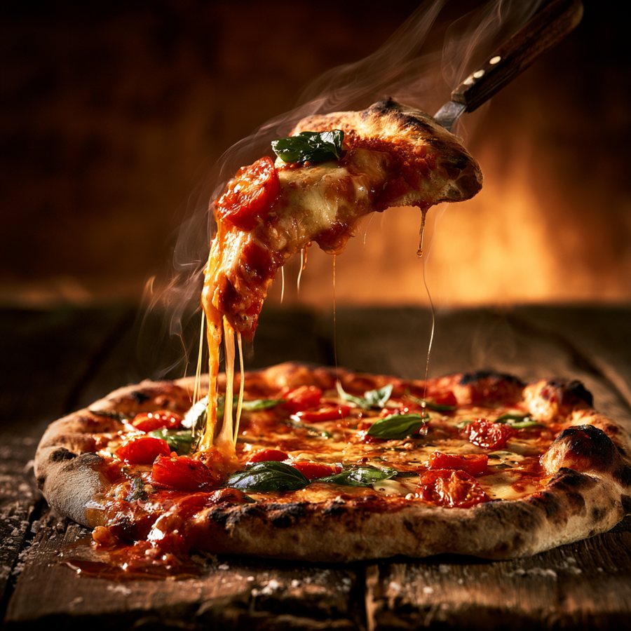 Margherita from the wood oven