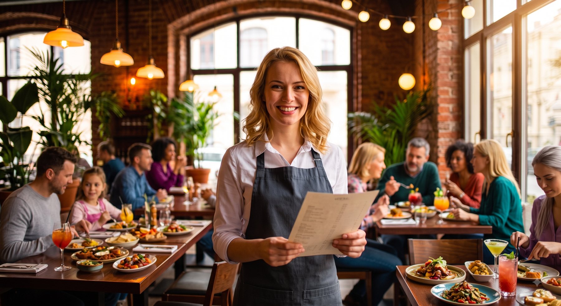 A chef-owner at the pass of a candlelit restaurant