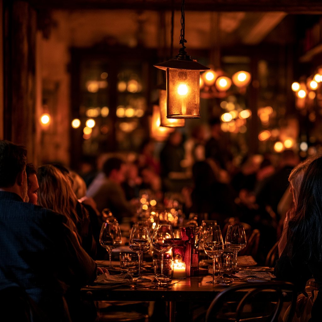 The dining room by candlelight